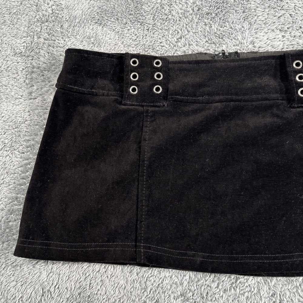 Vintage Y2K Lip Service Black Mini Skirt Gothic Fetish Medium Witchy USA Grunge - Picture 2 of 13